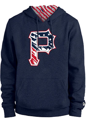 New Era Pittsburgh Pirates Mens Navy Blue Flag Filled Long Sleeve Hoodie