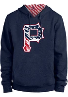 New Era Pittsburgh Pirates Mens Navy Blue Flag Filled Long Sleeve Hoodie