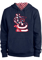 New Era St Louis Cardinals Mens Navy Blue Flag Filled Long Sleeve Hoodie