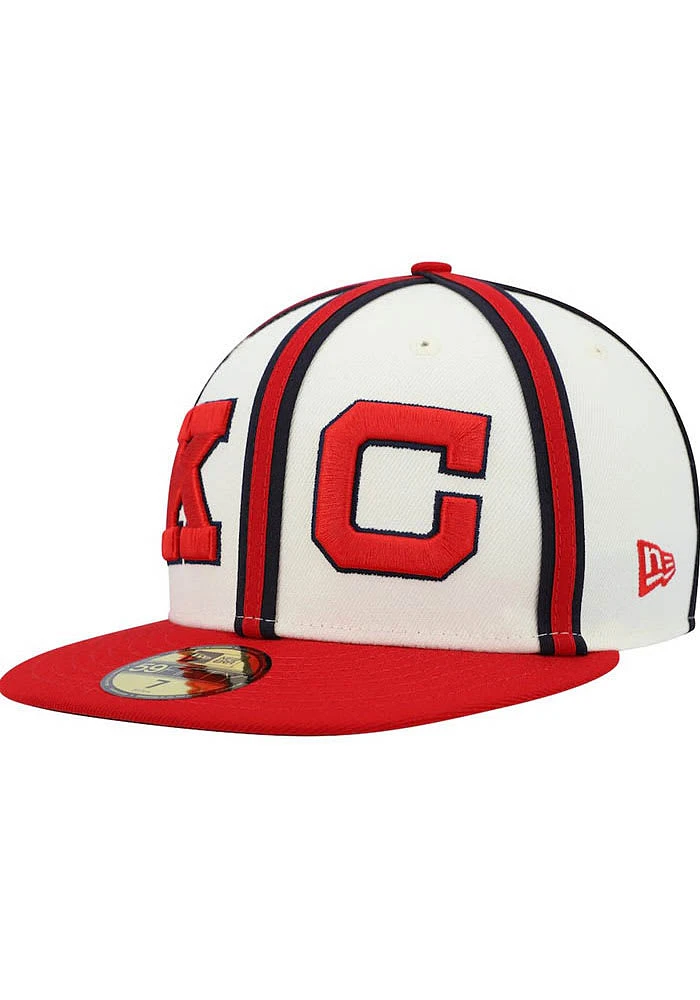 New Era Kansas City Monarchs Mens White 2022 Turn Back the Clock 59FIFTY Fitted Hat