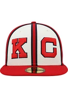 New Era Kansas City Monarchs Mens White 2022 Turn Back the Clock 59FIFTY Fitted Hat