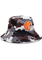New Era Cleveland Browns Grey 2022 Training Camp Stretch Mens Bucket Hat