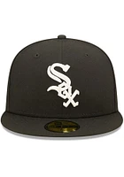 New Era Chicago White Sox Mens Black POP SWEAT 5950 Fitted Hat