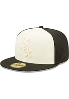 New Era Chicago White Sox Mens Black TONAL 2 TONE 5950 Fitted Hat