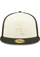 New Era Chicago White Sox Mens Black TONAL 2 TONE 5950 Fitted Hat