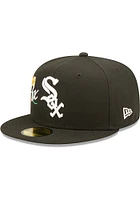 New Era Chicago White Sox Mens Black CROWN CHAMPS 5950 Fitted Hat