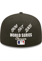 New Era Chicago White Sox Mens Black CROWN CHAMPS 5950 Fitted Hat