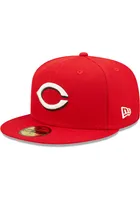 New Era Cincinnati Reds Mens Red POP SWEAT 5950 Fitted Hat