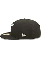 New Era Miami Marlins Mens Black POP SWEAT 5950 Fitted Hat