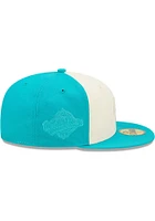 New Era Miami Marlins Mens Teal TONAL 2 TONE 5950 Fitted Hat