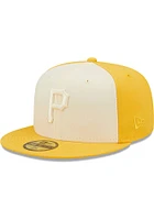 New Era Pittsburgh Pirates Mens Yellow TONAL 2 TONE 5950 Fitted Hat