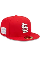 New Era St Louis Cardinals Mens Red POP SWEAT 5950 Fitted Hat