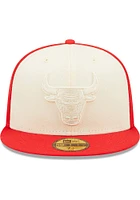 New Era Chicago Bulls Mens Red TONAL 2 TONE 5950 Fitted Hat