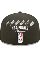 New Era Chicago Bulls Mens Black CROWN CHAMPS 5950 Fitted Hat
