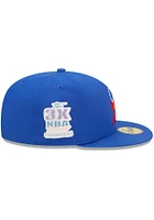 New Era Philadelphia 76ers Mens Blue POP SWEAT 5950 Fitted Hat