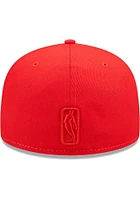 New Era Philadelphia 76ers Mens Red TONAL 2 TONE 5950 Fitted Hat