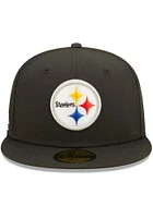 New Era Pittsburgh Steelers Mens Black POP SWEAT 5950 Fitted Hat
