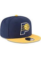 New Era Indiana Pacers Navy Blue 2T 9FIFTY Mens Snapback Hat