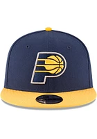 New Era Indiana Pacers Navy Blue 2T 9FIFTY Mens Snapback Hat