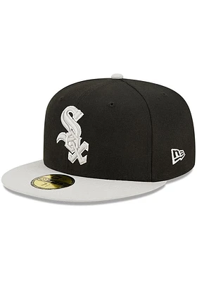 New Era Chicago White Sox Mens Black 2T Color Pack 59FIFTY Classic Fitted Hat