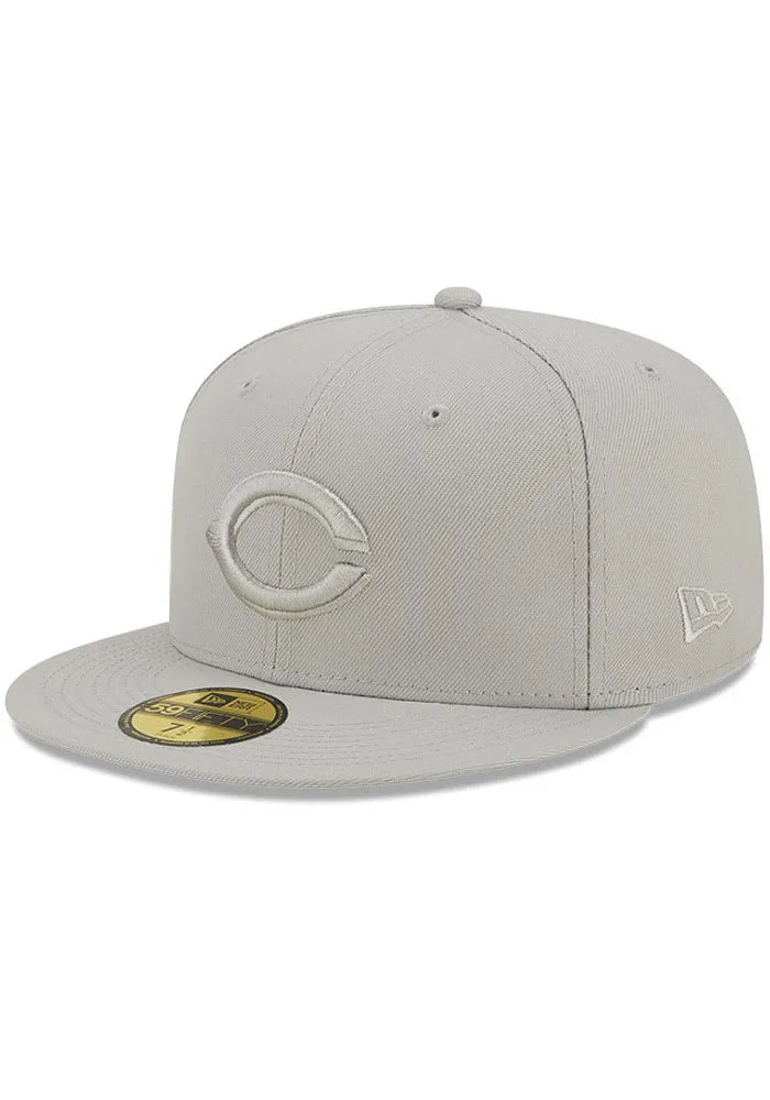 New Era Cincinnati Reds Mens Silver Color Pack 59FIFTY Fitted Hat