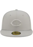 New Era Cincinnati Reds Mens Silver Color Pack 59FIFTY Fitted Hat