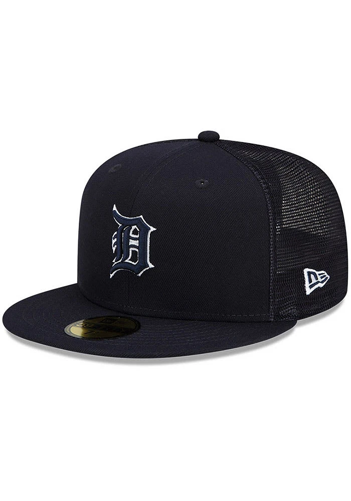 New Era Detroit Tigers Mens Navy Blue 2022 Batting Practice 59FIFTY Fitted Hat