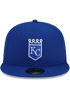 New Era Kansas City Royals Mens Blue 2022 Batting Practice 59FIFTY Fitted Hat