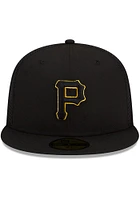 New Era Pittsburgh Pirates Mens Black 2022 Batting Practice 59FIFTY Fitted Hat