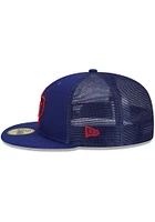 New Era Texas Rangers Mens Blue 2022 Batting Practice 59FIFTY Fitted Hat