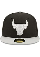 New Era Chicago Bulls Mens Black 2T Color Pack 59FIFTY Fitted Hat