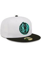 New Era Dallas Mavericks Mens White 2T Color Pack 59FIFTY Fitted Hat