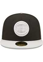 New Era Detroit Pistons Mens Black 2T Color Pack 59FIFTY Fitted Hat