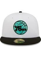 New Era Philadelphia 76ers Mens 2T Color Pack 59FIFTY Fitted Hat