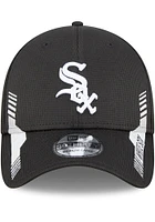 New Era Chicago White Sox Mens Black Team Vize 39THIRTY Flex Hat