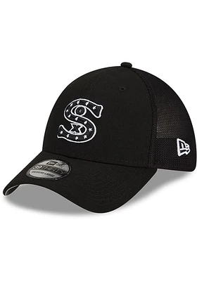 New Era Chicago White Sox Mens Black 2022 Batting Practice 39THIRTY Flex Hat
