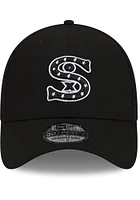 New Era Chicago White Sox Mens Black 2022 Batting Practice 39THIRTY Flex Hat