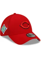 New Era Cincinnati Reds Mens Red 2022 Spring Training 39THIRTY Flex Hat