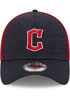 New Era Cleveland Guardians Mens Navy Blue Shadowed Neo 39THIRTY Flex Hat