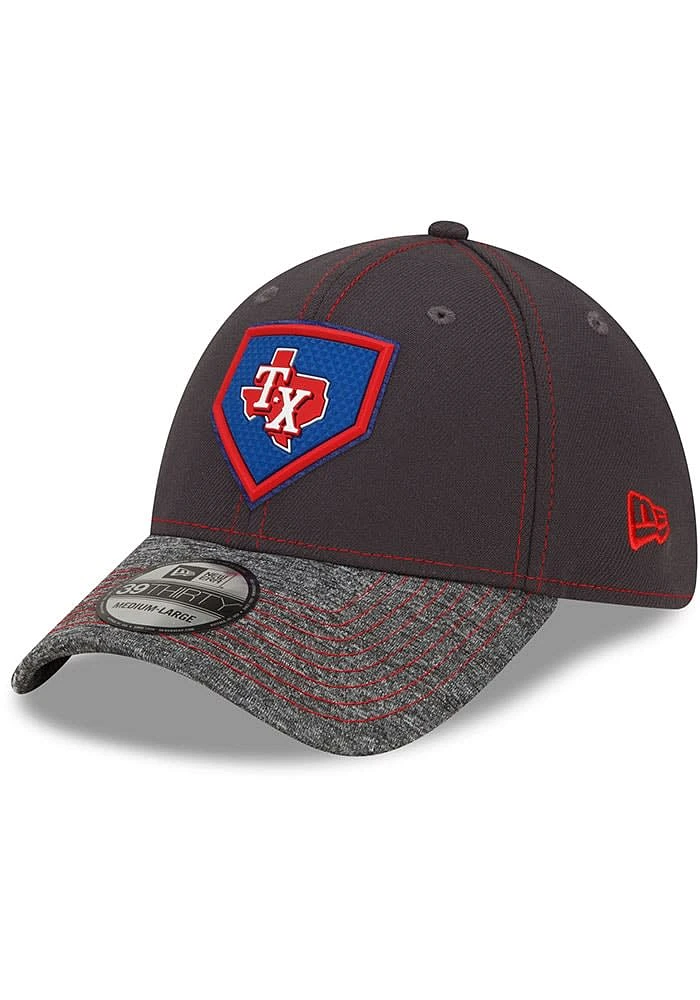 New Era Texas Rangers Mens Graphite 2022 Clubhouse 39THIRTY Flex Hat