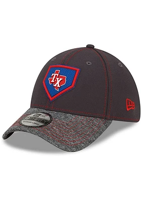 New Era Texas Rangers Mens Graphite 2022 Clubhouse 39THIRTY Flex Hat