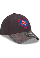 New Era Texas Rangers Mens Graphite 2022 Clubhouse 39THIRTY Flex Hat