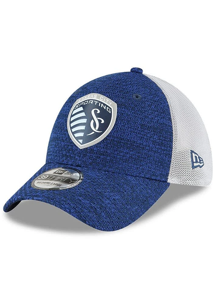 New Era Sporting Kansas City Mens Navy Blue 2022 Kick Off 39THIRTY Flex Hat