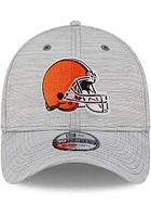 New Era Cleveland Browns Mens Grey 2022 Training Camp Coach 39THIRTY Flex Hat