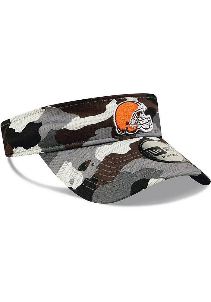 New Era Cleveland Browns Mens Grey 2022 Training Camp Adjustable Visor