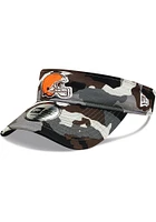 New Era Cleveland Browns Mens Grey 2022 Training Camp Adjustable Visor