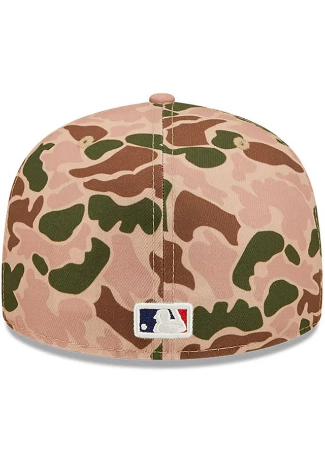 New Era Cincinnati Reds Mens Tan Duck Camo 59FIFTY Fitted Hat