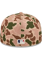 New Era Cleveland Guardians Mens Tan Duck Camo 59FIFTY Fitted Hat