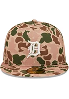 New Era Detroit Tigers Mens Tan Duck Camo 59FIFTY Fitted Hat