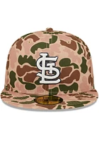 New Era St Louis Cardinals Mens Tan Duck Camo 59FIFTY Fitted Hat